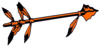 Black And Orange Spear Cut Image